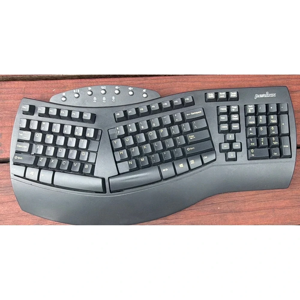 Perixx PERIBOARD-612 Wireless Ergonomic Split Keyboard QWERTY English Black